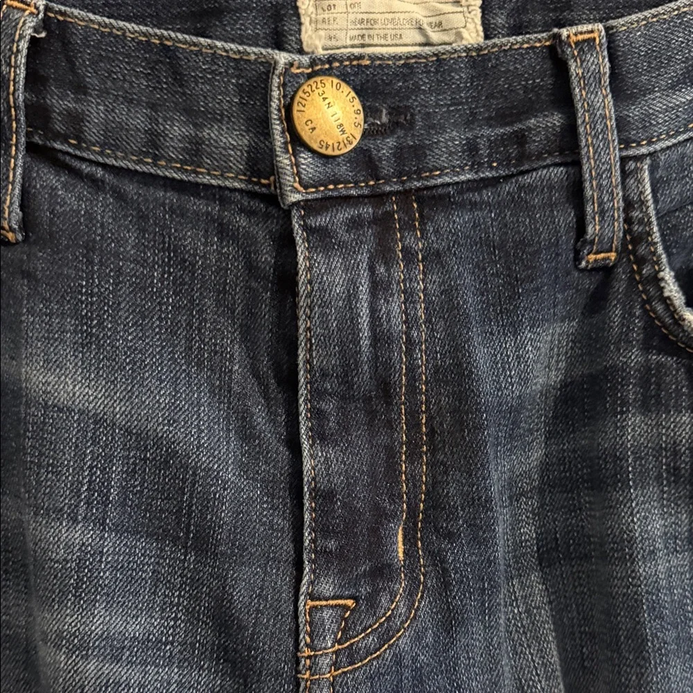 Current/Elliott The Boyfriend Dark Blue Straight Jeans Woman 27 - Picture 4 of 10